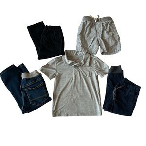2/$30 Cat & Jack Jeans Pants Shorts Polo Bundle Lot of 5- SZ 2T Back to School